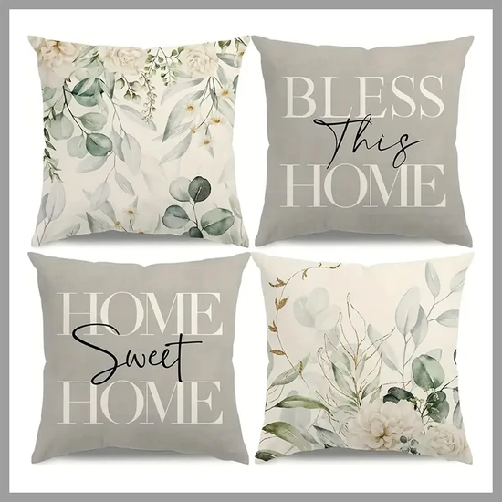 Szürke Díszpárnahuzatok, 4db, 45cm*45cm 601099860957239