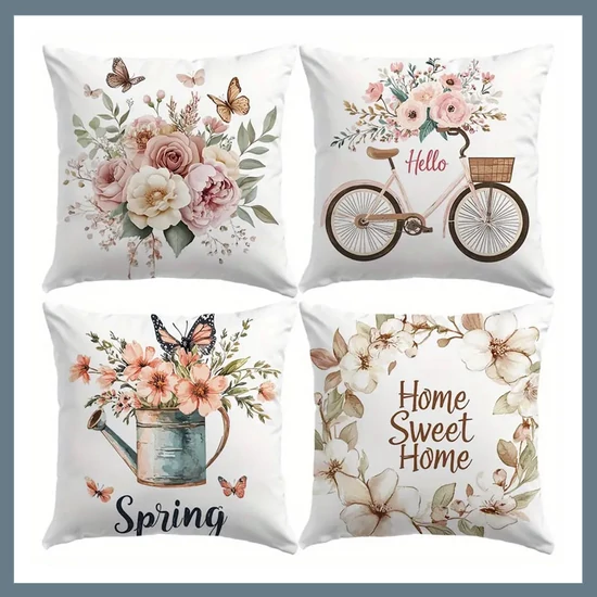 4db Tavaszi hangulatú párnahuzat 45x45cm 601100094769050
