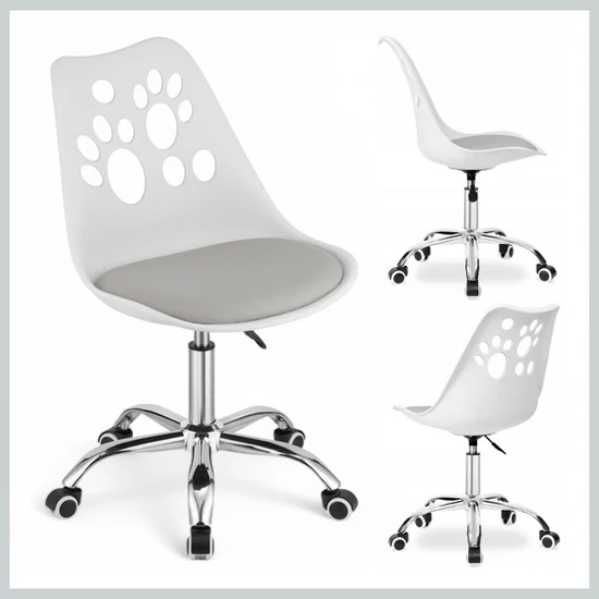PUPPY LOVE irodai szék fehér-szürke KO16BSZ