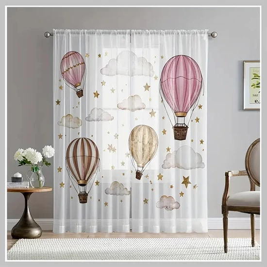 Légballonos dekor függöny 132 x241 cm 2 db FY96590