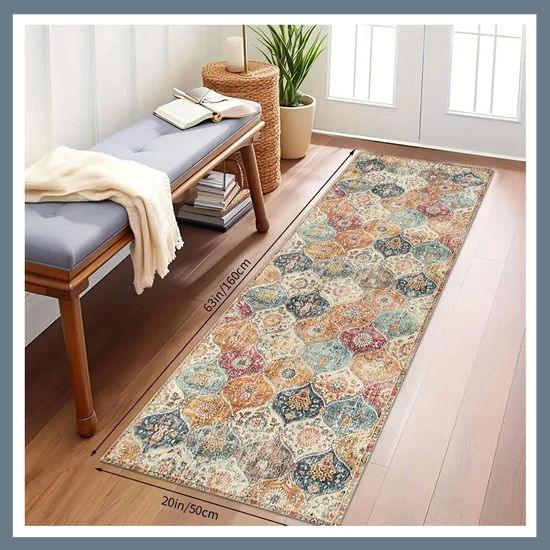 Bohém marokkói stílusú szőnyeg 50 x 160 cm 601099697586031-50160