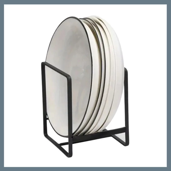 Acél tányértartó - Fekete 601099717898505