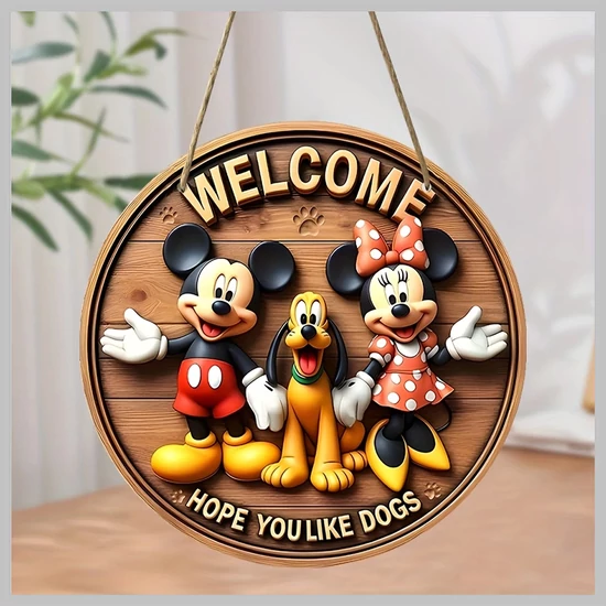 Disney fali dekor fából 20 cm Welcome  BC945659