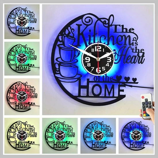 Vintage falióra 7 színű LED világítás 29 cm ML399074