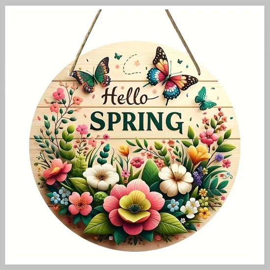 Hello spring tavaszi falidekor 20 cm VD539903