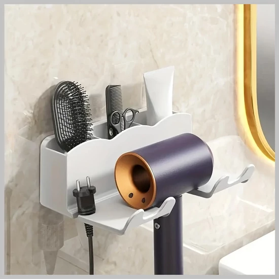Falra szerelhető hajszárító állvány 16 X 11 CM XR209076