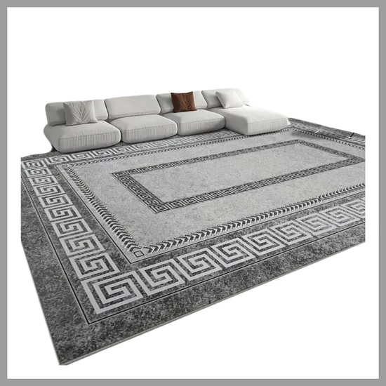 Bársony szőnyeg 120 x 180 cm, Fekete Márvány Mintázat (T) AK1206049-b