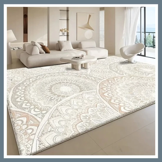 Vastagított fehér bársony szőnyeg 150 x 200 cm HN1043186-3