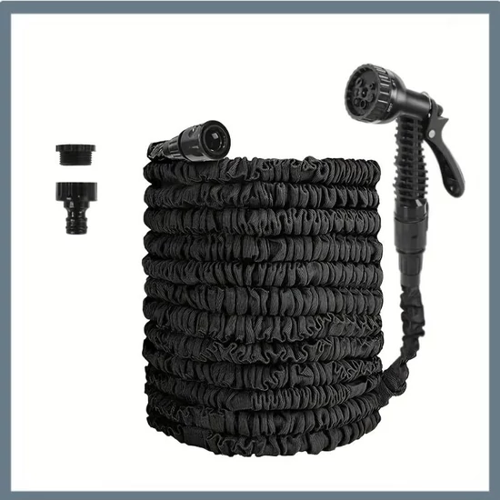 Rugalmas kerti locsolótömlő szórófejjel – Fekete 15 méter WH339231-15