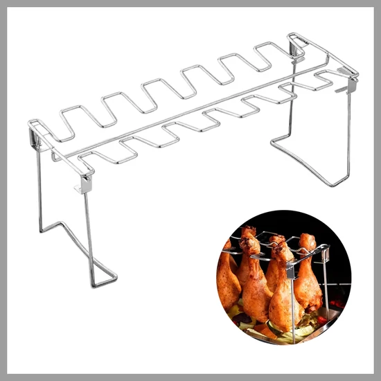 Rozsdamentes Acél Csirkecomb és Szárnyas Állvány UW464857