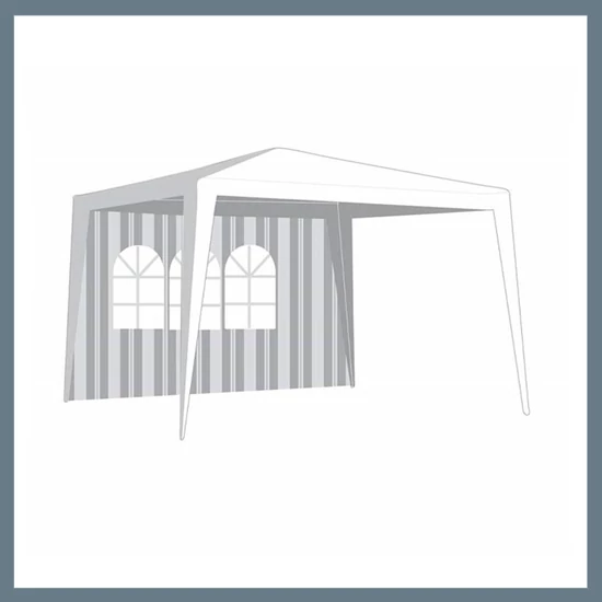 VETRO-PLUS Kerti sátorfal ablakkal, csíkos 50ZJ10292W