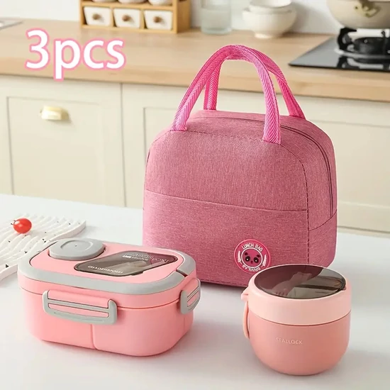 3 részes ebéd szett – rózsaszín EV233664-r