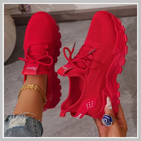 Női ultrakönnyű sneakers cipő piros CU586054-4