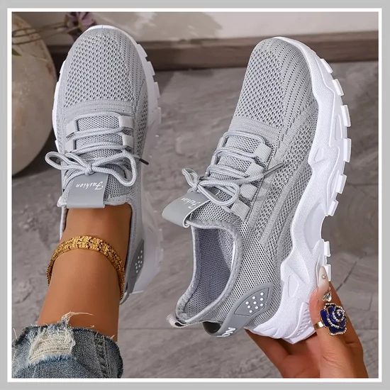 Női ultrakönnyű sneakers cipő szürke CU586054-6