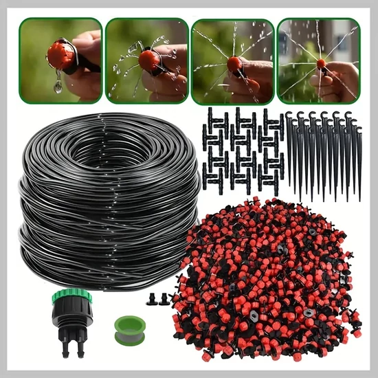 124 darabos automata csepegtető öntözőrendszer készlet – 30 méter HA182683