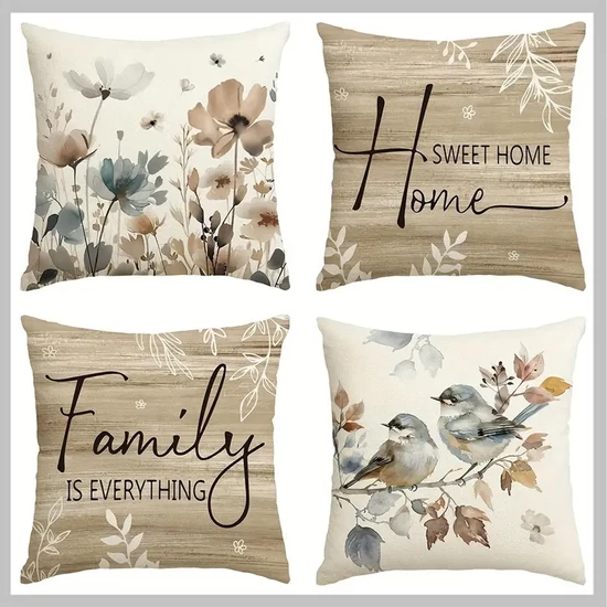 4 darabos őszi, kínai stílusú díszpárnahuzat szett WG352109