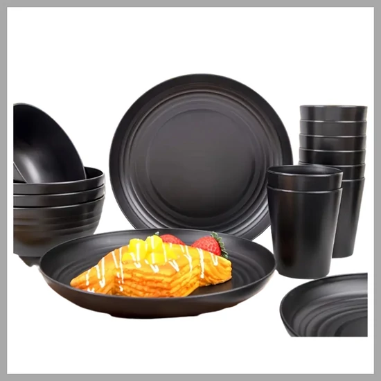 16 darabos Törhetetlen Étkészlet, Fekete (T) AT732359