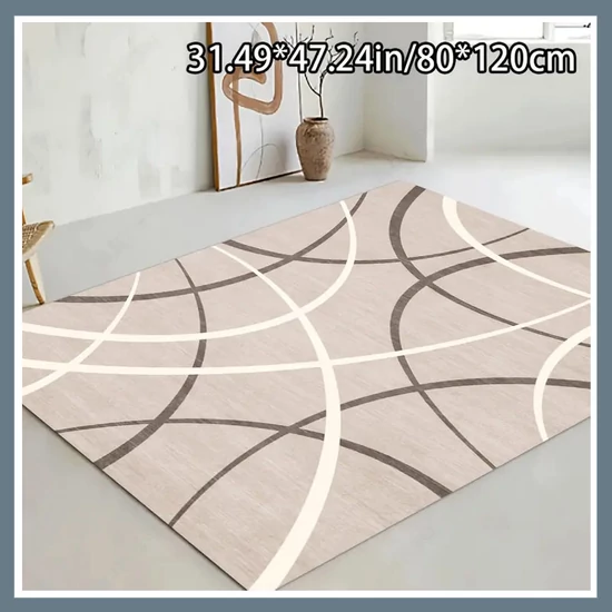 Puha bársony szőnyeg, görbe vonalak minta 80x120cm BR552959-1