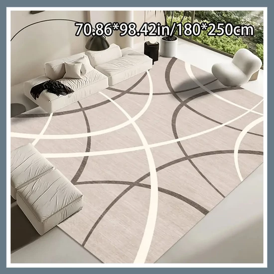 Puha bársony szőnyeg, görbe vonalak minta 180x250cm BR552959-5