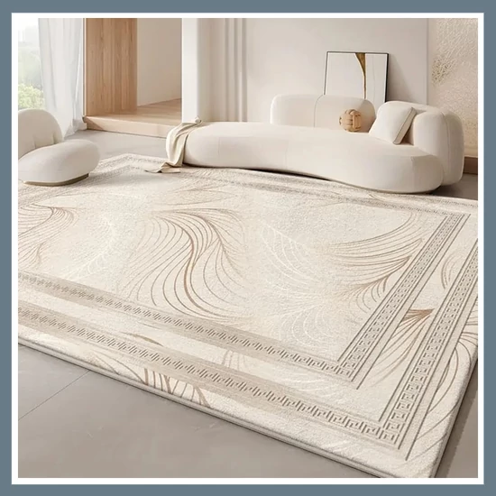 Elegáns bársony szőnyeg, krémszínű 120x180cm RX890271-1