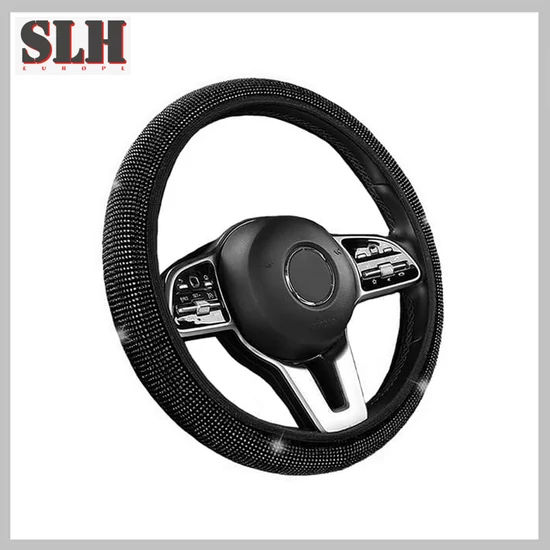 Kormányvédő – strasszköves, textil szegéllyel fekete 38 cm SLH5950