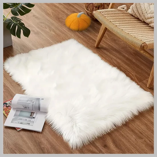 Bolyhos műszőr szőnyeg – 60 × 90 cm, puha plüss VL452364