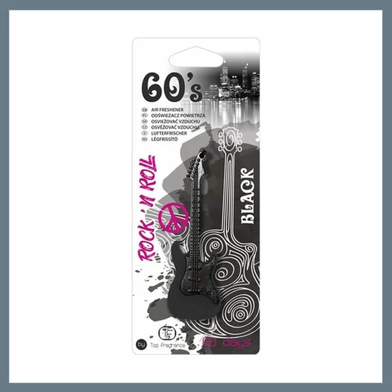 Autós légfrissítő Gitár, black illat 11652