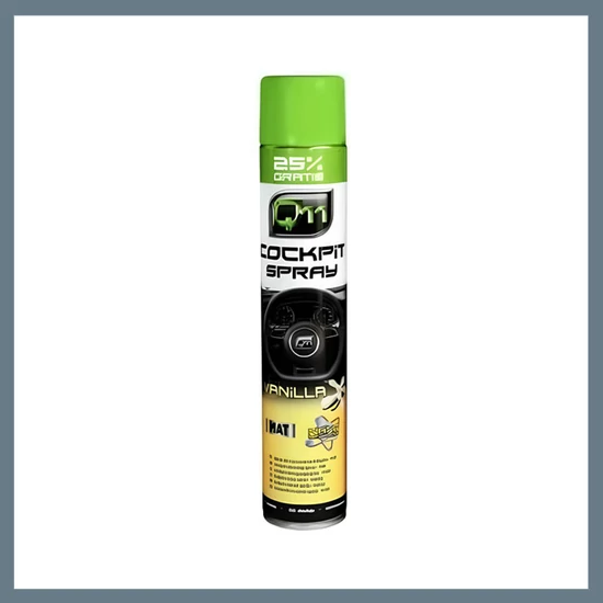 Q11 műszerfalápoló & tisztító habspray, vanília illat, matt hatás, 750 ml 2544