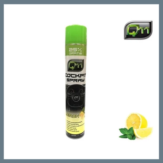 Q11 műszerfalápoló & tisztító habspray, citrom illat, matt hatás, 750 ml 5903