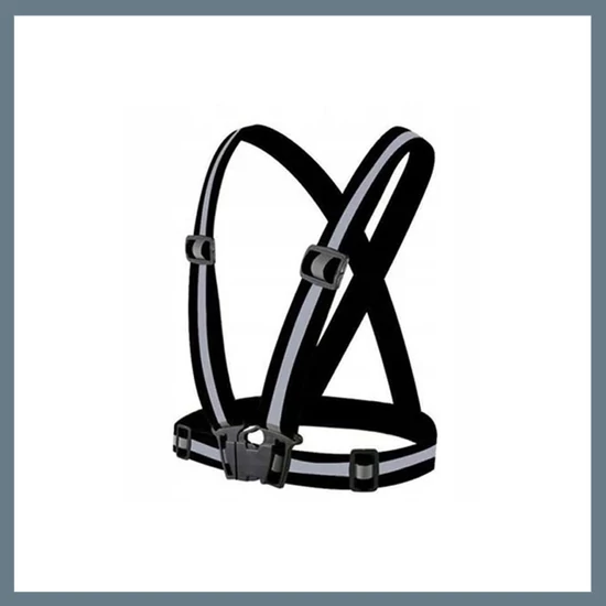 Láthatósági vállpánt, Felnőtt méret, fekete SLH7930