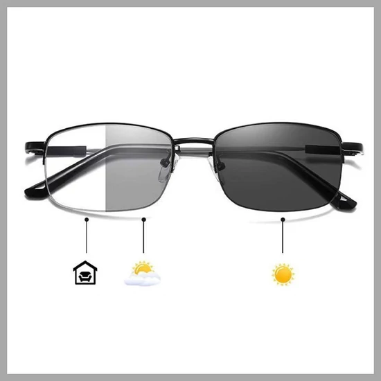 Fényre sötétedő multifokális szemüveg +2.5 holm9020