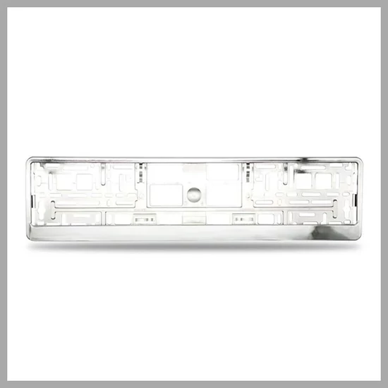 Rendszámtartó | alsóléces | fémgőzölt | ezüst SLH6384