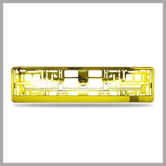 Rendszámtartó | alsóléces | fémgőzölt | sárga SLH6407