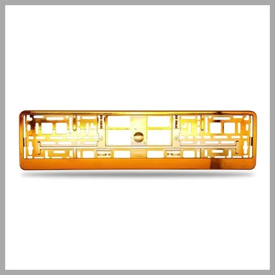 Rendszámtartó | alsóléces | fémgőzölt | narancssárga SLH6414