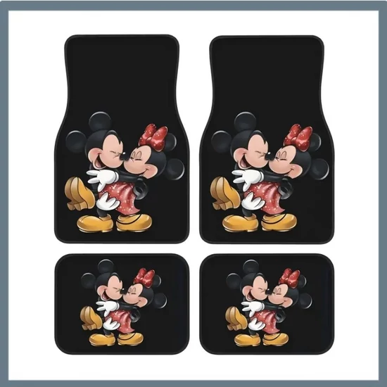 4 darabos Mickey és Minnie témájú autószőnyeg készlet