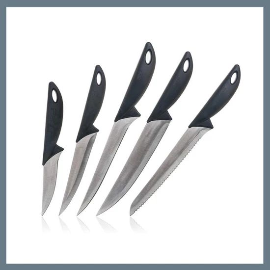 BANQUET CULINARIA Késkészlet - 5db, fekete 25040505