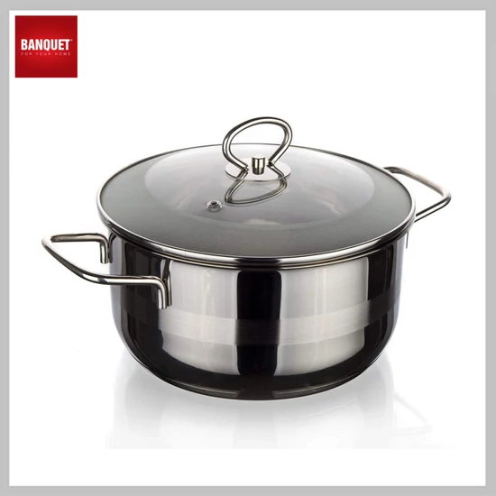 BANQUET Rozsdamentes lábas MATTE New Line 6,5L 48ES0505CS26-A