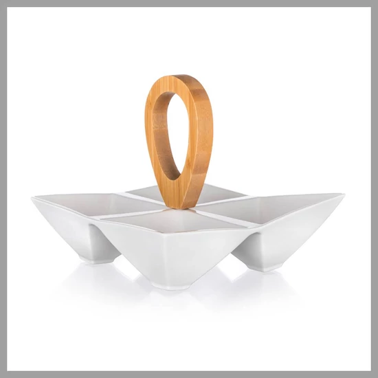 BANQUET Osztott tál BRILLANTE, bambusz 21 x 21 x 17,5 cm, szögletes 60334563