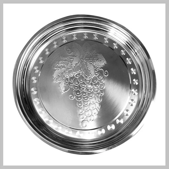 VICTOR rozsdamentes kerek tálca 30 cm V-DYP30