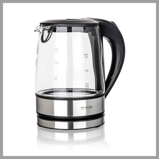 ACTIVER Vízforraló, 1,2 l, 1370-1630W, 360°-ban forgatható. 14012317