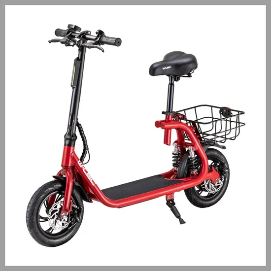 Elektromos Roller levehető üléssel, kosárral - Piros holm5701