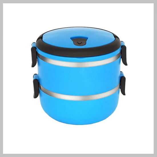 Victor 2 részes rozsdementes ételhordó  kék V-FH082K