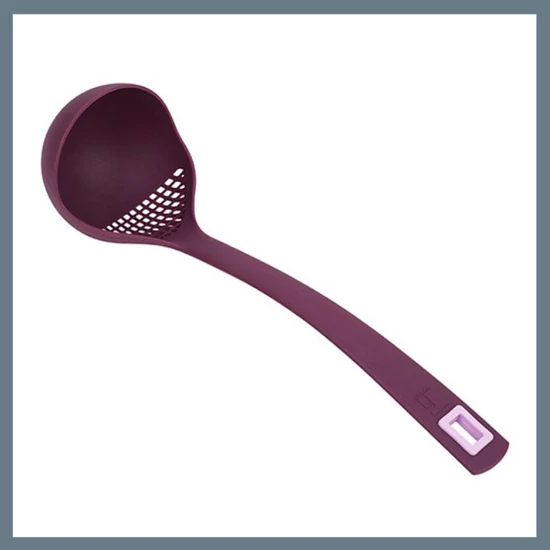 Bergner lyukacsos szilikon merőkanál, lila BG-1144
