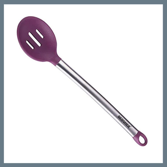 Bergner szilikon lyukas merőkanál, lila BG-3362-PU