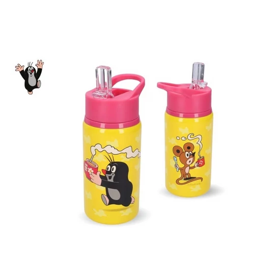 Flakon rozsdamentes Kisvakond 500 ml sárga-rózsaszín 011926