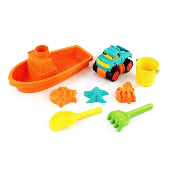 Autó és csónak homokkészlet 33 cm 047457