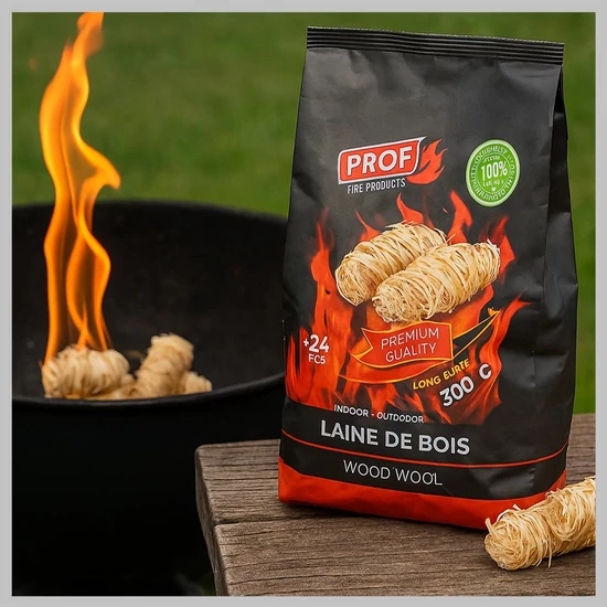 PROF környezetbarát fa alapú gyújtógyapot WOODWOOL_ZE