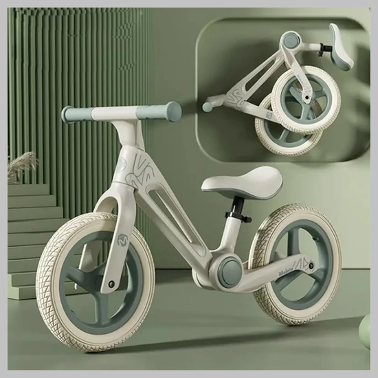 Összehajtható prémium gyerek futókerékpár zöld BJ272233