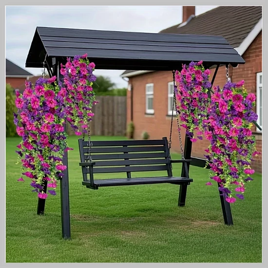 4 db lila csüngő műnövény 75 cm JG1515575