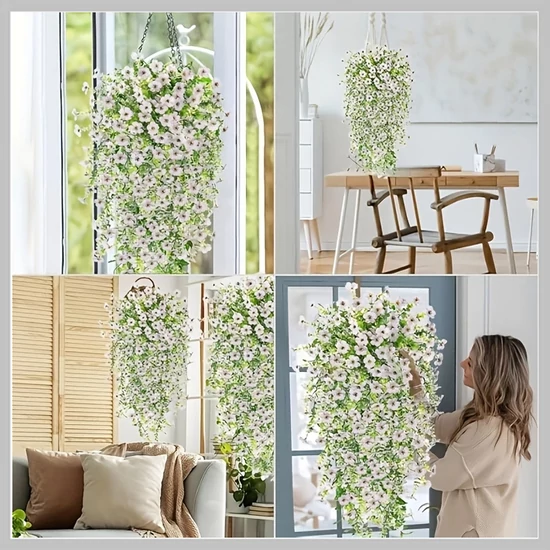 6 db Bohém Stílusú UV-álló Művirág csokor JV753763